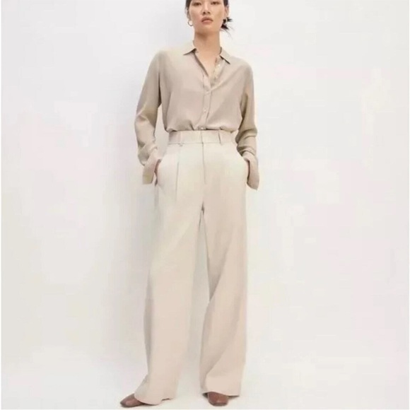 Everlane Pants - Everlane The Way-High Drape Pant In Sandstone nwt